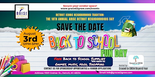 Primaire afbeelding van 2nd Annual Back to School Fun Day - Neighborhoods Day 2024