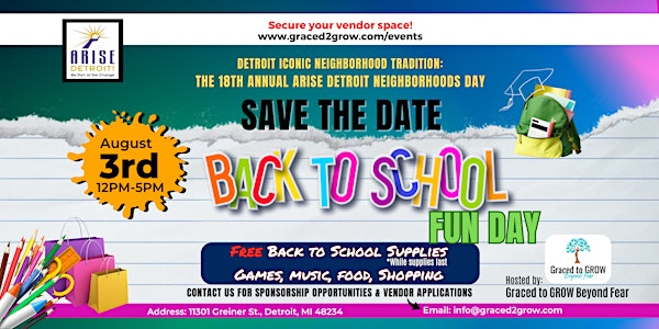 2nd Annual Back to School Fun Day - Neighborhoods Day 2024