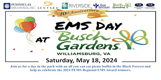 2024 EMS Day at Busch Gardens primary image