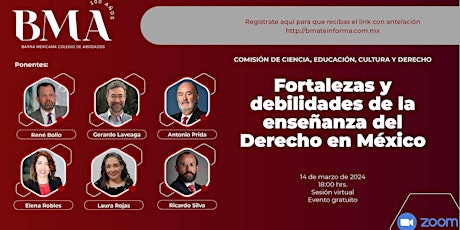 Imagem principal do evento Fortalezas y debilidades de la enseñanza del Derecho en México
