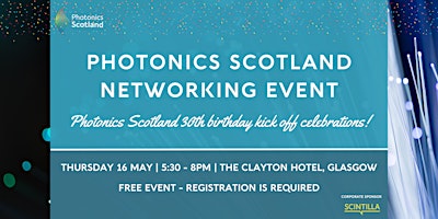 Imagem principal do evento Photonics Scotland Networking Event