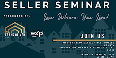 Primaire afbeelding van Seller Seminar | Frank Oliver Collective at eXp Realty