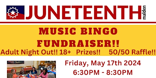 Primaire afbeelding van Music Bingo Juneteenth Fundraiser