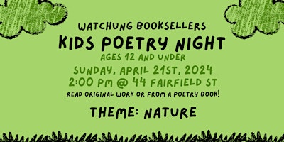 Image principale de Kids Poetry Night | April 21st