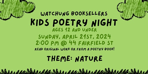 Imagem principal de Kids Poetry Night | April 21st