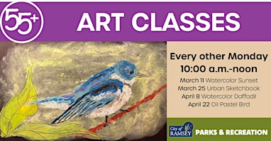 Immagine principale di 55+ Art Club: Oil Pastel Birds 