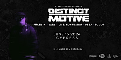 Imagem principal do evento Hydra Presents - Distinct Motive