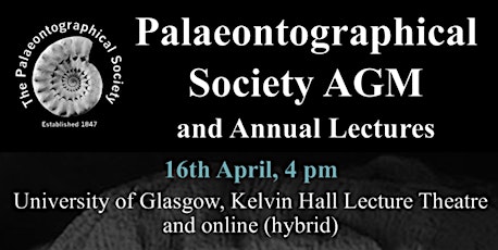 Palaeontographical Society AGM and Annual Lectures