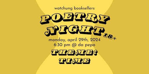 Immagine principale di Poetry Night | April 29th 