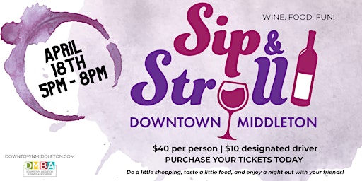 Downtown Middleton Sip & Stroll primary image