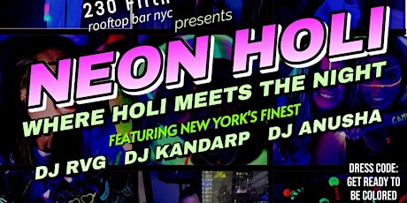 OFFICIAL HOLI-CON FESTIVAL: WHERE HOLI MEETS THE NIGHT @230 Fifth Rooftop primary image