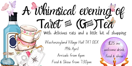 Imagem principal do evento A whimsical evening of Tarot and G&(Tea)