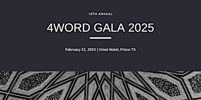 4word Gala 2025 primary image