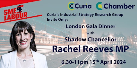 London Gala Dinner with Shadow Chancellor, Rachel Reeves MP (Public)