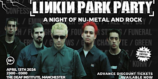 Image principale de Linkin Park Party (A Night Of Nu-Metal And Rock) Manchester