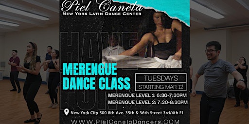 Primaire afbeelding van Merengue Dance Class, Level 2  Advanced-Beginner