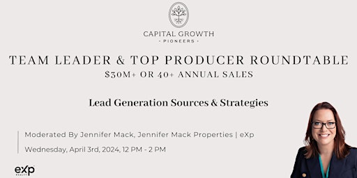 Imagem principal de CGP Top Producer Roundtable | Lead Generation Sources & Strategies