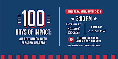 100 Days of Impact: An Afternoon with Elected Leaders primary image