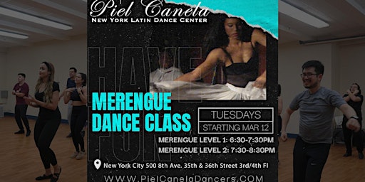Imagem principal do evento Merengue Dance Class,  Level 1  Beginner