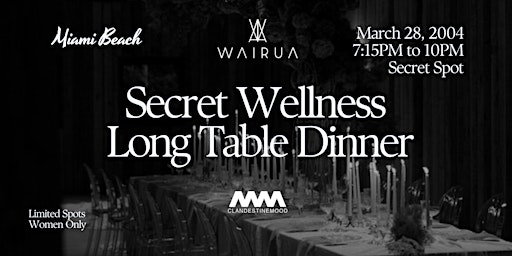 Hauptbild für SECRET WELLNESS LONG TABLE DINNER