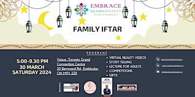 Ramadan Iftar Dinner of Embrace Islamic Society primary image