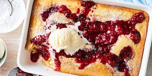 Imagen principal de UBS VIRTUAL Cooking Class:  Quick Easy Baking: Berry Spoon Cake