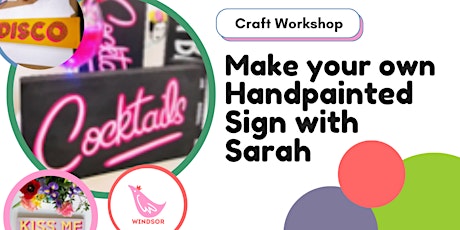 Make your own handpainted sign with Sarah - Signwriting in Windsor