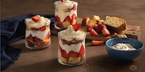 Primaire afbeelding van UBS IN PERSON Cooking Class: Strawberry Shortcake Trifle