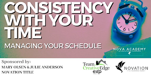 Primaire afbeelding van Consistency with Your Time: Managing Your Schedule