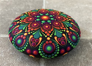 Meditative Mandala Rock Painting at Eco Evolution in Norwalk! Beginners welcome.