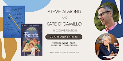 Imagem principal do evento Steve Almond and Kate DiCamillo in conversation