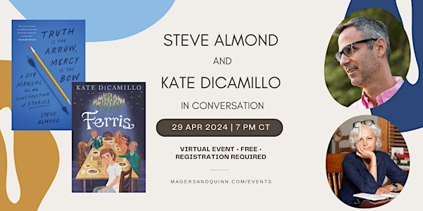 Steve Almond and Kate DiCamillo in conversation