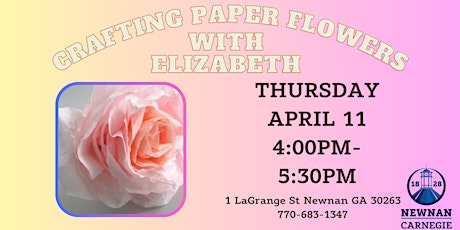 Crafting Paper Flowers with Elizabeth primary image