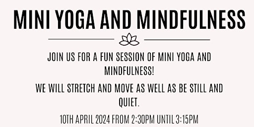 Imagen principal de Mini Yoga and Mindfulness - Easter event