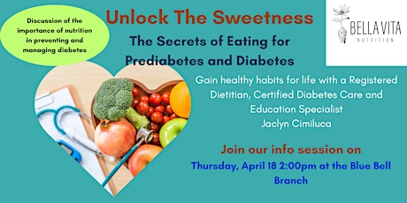 Unlock The Sweetness: The Secrets of Eating for Prediabetes and Diabetes