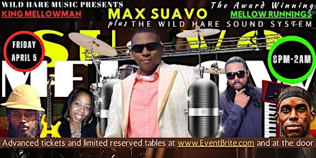 FRIDAY NIGHT REGGAE PARTY at The Wild Hare with MAX SUAVO & MELLOW RUNNINGS