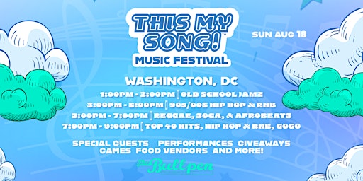 Primaire afbeelding van THIS MY SONG! | MUSIC FESTIVAL | WASHINGTON, DC | AUG 18