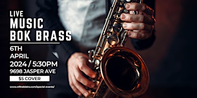 Hauptbild für Classical Music Saturday w/ BOK Brass -LIVE music dinner experience!