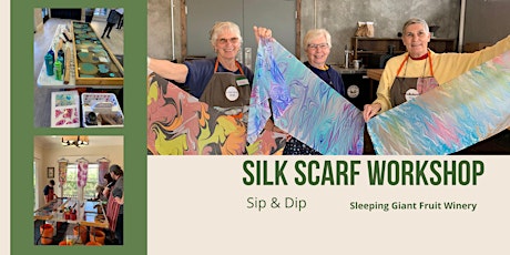 Immagine principale di Create a Silk Scarf, SIP & DIP Workshop- Summerland 