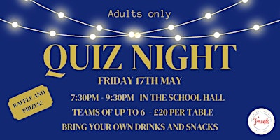 Imagen principal de Friends of Sherborne Abbey Primary School Quiz Night