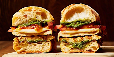 UBS IN PERSON Cooking: Chicken Cutlet Sandwich w GreenGarlic Pesto,Burrata