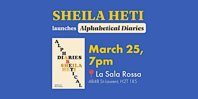 Sheila Heti launches Alphabetical Diaries with special guest primary image