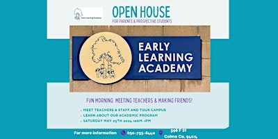 Primaire afbeelding van Early Learning Academy Open House