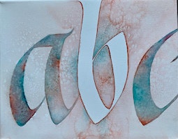 Watercolour Textures for Calligraphy and Playful Pencil Letters (in-person  primärbild