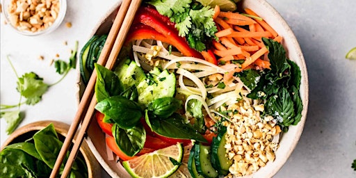 Imagen principal de UBS IN PERSON Cooking: Vietnamese Bun Bo Xao: Beef Herb Noodle Salad
