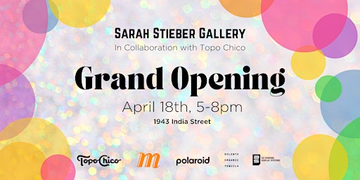 Imagem principal do evento Sarah Stieber Gallery Grand Opening