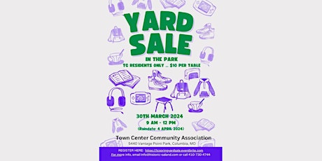 Town Center Community Spring YARD SALE!