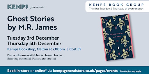 Book Club - Tuesday - Ghost Stories by M.R.James primary image