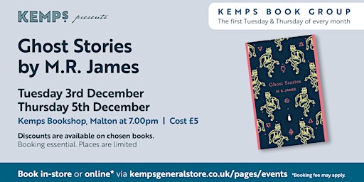 Book Club - Thursday - Ghost Stories by M.R.James primary image