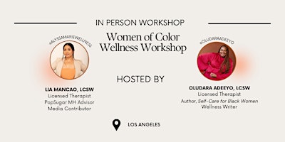 Primaire afbeelding van Women of Color Wellness Workshop